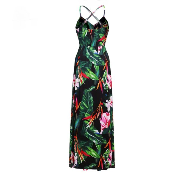 2021 Summer Sling Cross Maxi Dress - Picture 4 of 6